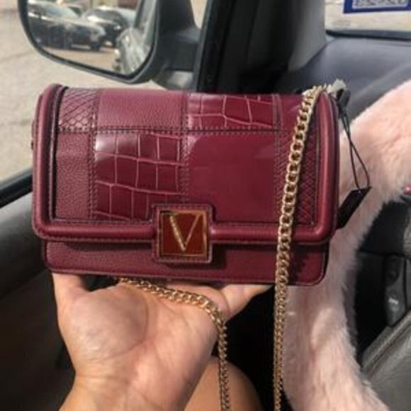 The Victoria Mini Shoulder Bag Burgundy‎ - Picture 1 of 8
